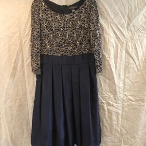 Navy Blue/Gold party dress